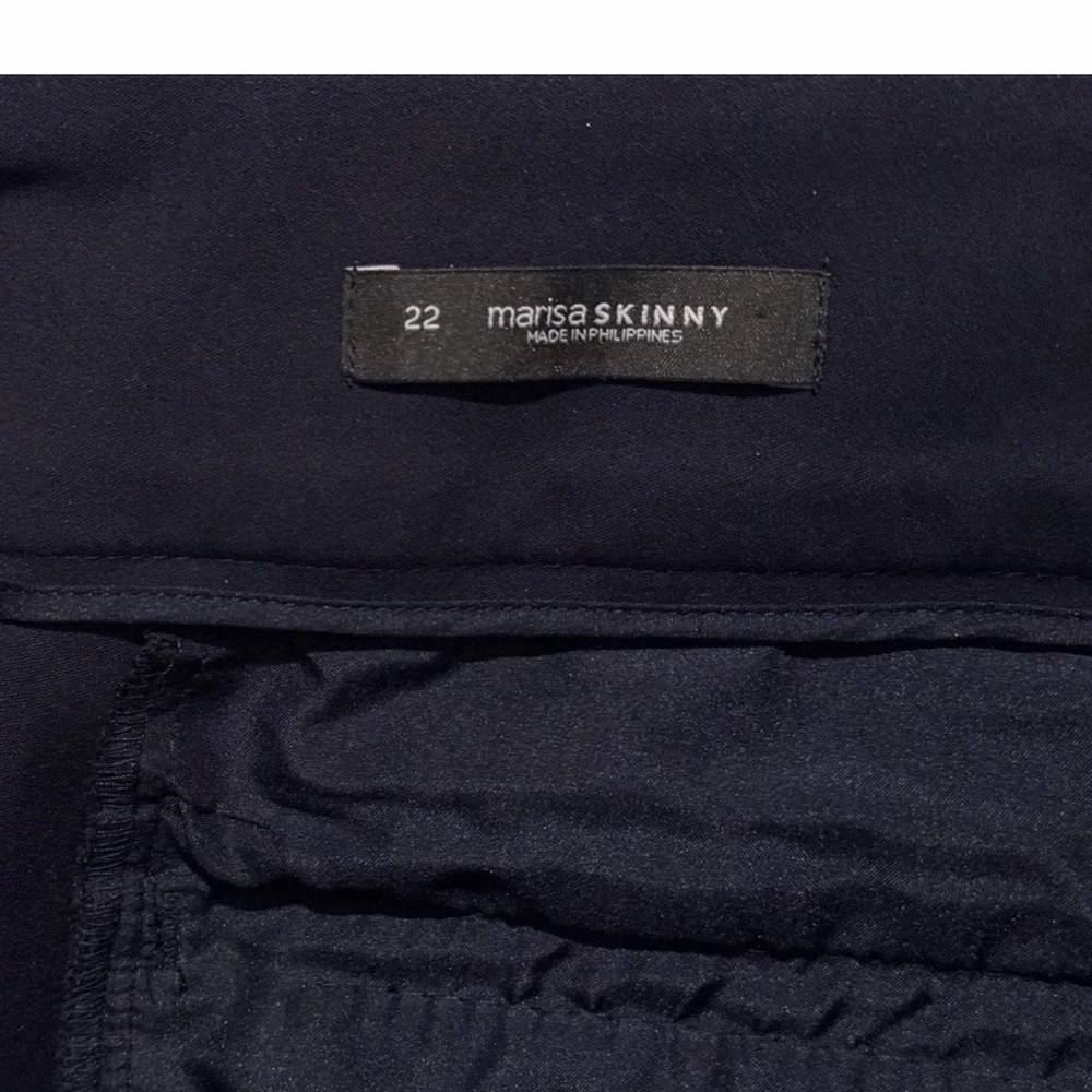 LOFT Womens Plus Size 22 Marisa Skinny Flat Front Button Zip Navy Pocket Pants - Picture 8 of 8